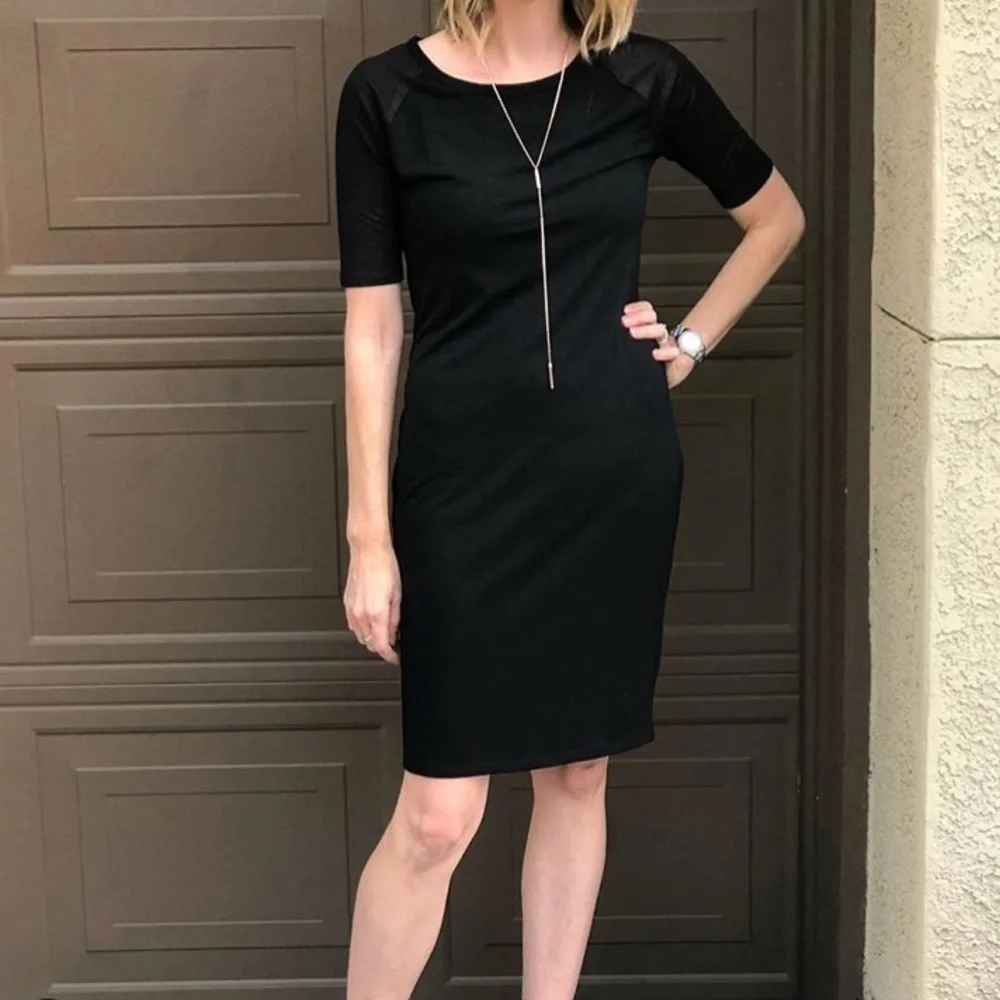 • LulaRoe • Elegant Julia Black Brown Shimmer XS